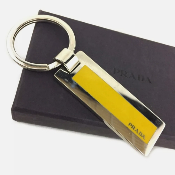 AUTHENTIC PRADA KEY RING TOP KEY HOLDER SILVERTONE/A1869 - Picture 9 of 11